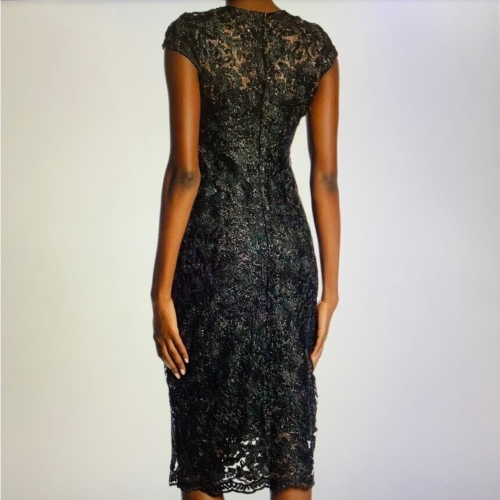 Marina size 4 cap sleep silver lace dress - Picture 2 of 9